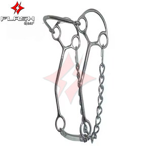 สายบังเหียน X-line hackamore พร้อมด้วยแผ่นรองนุ่มกางเกงสแตนเลสสตีลเงินเยอรมันขี่ม้า - Product Image 5