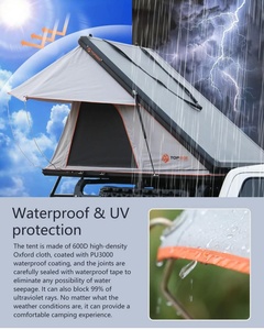 Tente de toit de grande taille pour 3-4 personnes Tente de toit en aluminium Top Hard Shell Outdoor Camping Roof Top Hard Shell Pickup Tent - Product Image 3