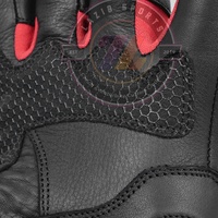 Gants de moto Lazib Sports en cuir véritable pour ski et motocross - Gants de moto imperméables à doigts entiers avec protections pour les articulations