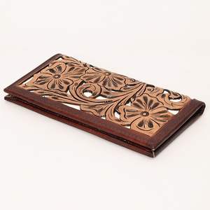 Elegantes bolsos de mano de cuero genuino tallados a mano para mujer, carteras grabadas únicas, monederos personalizados a mano, cuero elegante - Product Image 3