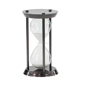 Qualidade premium Contemporâneo Metal Round Timer Sand Timer Hourglass 5 Minutos Metal Relógio Latão Minutos Vintage