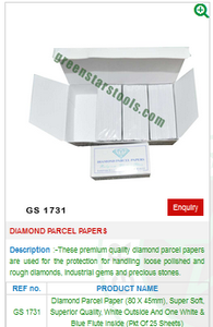 Paquete de diamantes GS 1731 Papeles para herramientas de joyería Equipo esencial para la industria de la joyería - Product Image 2