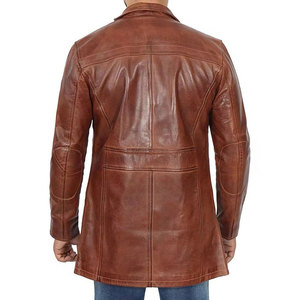 Nueva colección Otoño Invierno estilo europeo americano hombres de pie cuello Casual motocicleta chaqueta de cuero - Product Image 4