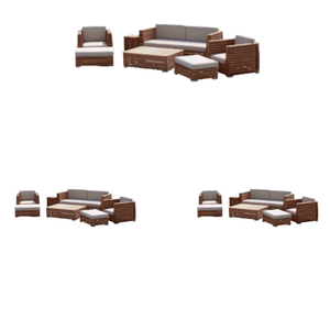 Conjunto de sofá de sala de estar de lujo, sofá con reposabrazos de madera, muebles modernos para Hotel, Villa, sofá seccional, fabricante indonesio - Product Image 6