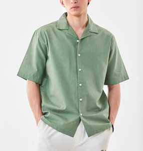 Chemises en gros pour hommes, chemise à col rabattu surdimensionnée pour hommes, col cubain personnalisé en usine, designer de bowling - Product Image 1