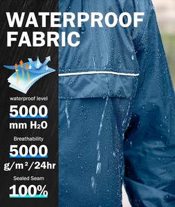 Chaqueta Impermeable y Cortavientos de Nailon Oxford Ligera, Unisex, Resistente a Ácidos, con Capucha, Plegable, para Senderismo y Actividades al Aire Libre - Product Image 4