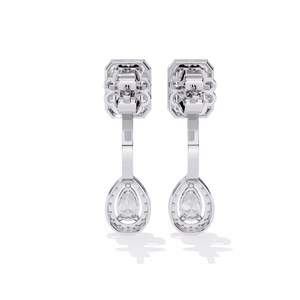 Boucles d'oreilles pendantes en or 18 carats avec diamant de laboratoire - Product Image 5