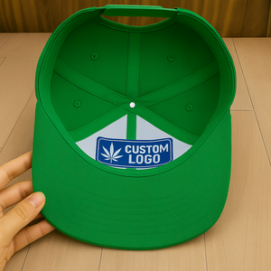 Vietnam OEM gorra de béisbol 6 paneles impermeable toda la tela 100% algodón personalizado silicona goma tejido parche gorra ajustable - Product Image 2