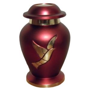 Urnas de recuerdo de cremación de latón de alta calidad con diseño de urnas funerarias de metal con acabado rosa y plateado para cenizas humanas - Product Image 5