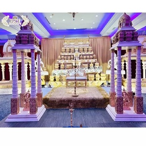 Grand Mandap Mandavarai pour les mariages sri-lankais, Grand Mandapam en fibre pour les mariages tamiliens, Mandapam de mariage de luxe personnalisable en fibre, Royaume-Uni - Product Image 1