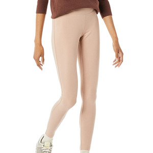 Pantalones de Yoga sin costuras Beige claro para mujer, mallas de entrenamiento suaves elásticas de cintura alta, mallas con glúteos y cintura media - Product Image 3