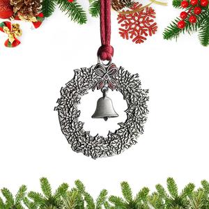 Silver Plated Metal Stocking <b>Hanging</b> <b>Christmas</b> Decorative Ornament for Festive Holiday <b>Tree</b> Decoration and Home Decor Gift Piece - Product Image 3