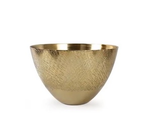 Fantástico diseño de aluminio de color dorado, cuenco para servir, plato de postre de metal para cena, vajilla, cuenco elegante para servir hojas en la India - Product Image 1