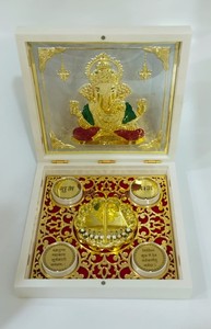 รูปปั้นพระพิฆเนศทำด้วยมือทำจากสแตนเลสแบบดั้งเดิมของตกแต่งงานฝีมือรูปปั้นพระพิฆเนศสำหรับงานเทศกาลงานแต่งงาน - Product Image 3