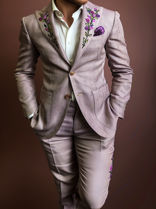 Traje de 3 Piezas para Hombre, Estilo Entallado, Blazer, Chaleco y Pantalones, Ropa Formal de Oficina, para Bodas, Recepciones, Graduaciones - Product Image 5