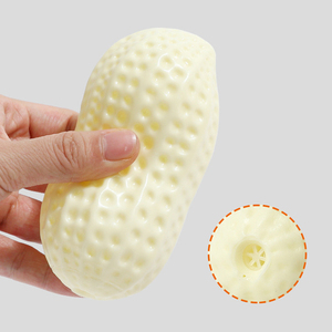 Hiphoppet toptan çevre dostu gıcırtılı köpek çiğneme oyuncakları dayanıklı doğal sevimli 3D kauçuk fıstık oyuncak Pet köpek diş temizleme için - Product Image 6