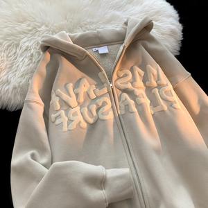 Custom 400-500 Gsm <b>Oversize</b> Heavyweight 3D for Chenille Embroidery <b>Long</b> Sleeve Fleece Pullover <b>Hoodie</b> Winter 100% Cotton - Product Image 6
