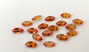 แซฟไฟร์สีส้มธรรมชาติ ไม่ผ่านการปรับแต่ง ขนาด 2x4 มม. ทรงมาร์ควิส เจียระไน คุณภาพเยี่ยม - Product Image 4