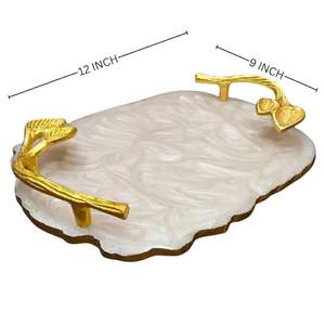 Bandeja de Servicio de Resina de Alta Calidad a Precio Económico con Acabado Pulido, Modelo Hecho a Mano, Diseño Personalizable para Servir Té, Café y Aperitivos - Product Image 3