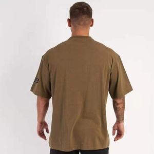 100% Cotton Oversized Loose Baggy Fit High Quality Crew Neck Drop Shoulder Custom Logo Summer <b>Mens</b> T-Shirt Plus Size T-Shirt - Product Image 6