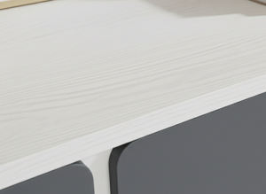 Zapatero Moderno Artístico de 3 Puertas, 4 Niveles, Capacidad para 16 Pares, Roble Blanco Gris Oscuro, para Sala de Estar, Modelo SC312 Desarmable/Para Armar, Fabricado - Product Image 4