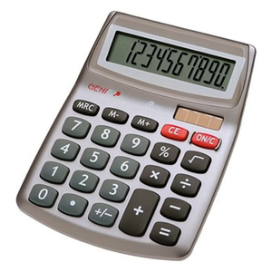 Calculatrice de bureau solaire GENIE 540, fonctionnant sur piles, grise, 105 x 30 x 140 mm (L x H x P) - Product Image 2