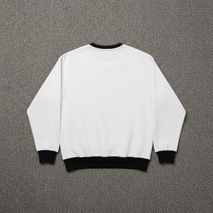 Sudadera de Invierno de Último Diseño para Hombre, Cuello Redondo Extra Grande, 500 g/m², 100 % Algodón, Gruesa, Hombros Caídos, Tinte Liso, Bordada - Product Image 6