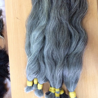Cheveux Indiens Remy Naturels Bruts de Haute Qualité en Vrac, Ondulés, pour Tressage, Double Trame, Sans Produits Chimiques, Logo Personnalisé, Toutes Extensions Capillaires