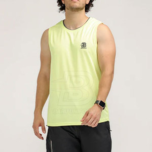 Camiseta sin mangas 100% algodón con logotipo personalizado para hombre, ropa informal cómoda de alta calidad con color personalizado transpirable - Product Image 1