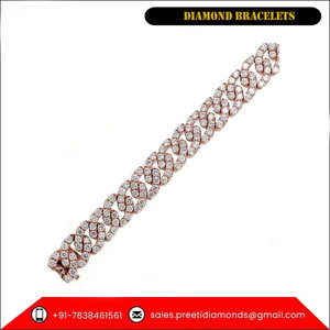 Pulseras y brazaletes de diamantes de moda del proveedor mejor listado Chapado en oro de alta calidad para regalo de fiesta de boda de compromiso - Product Image 3