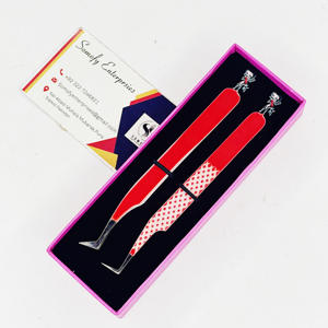 Pince à épiler professionnelle Betty Boo à 90 degrés pour extensions de cils, logo personnalisé, acier inoxydable durable, pince à épiler incurvée - Product Image 3