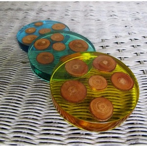 Handmade <b>Drinking</b> <b>Coaster</b> for Kitchen Round Shape Modern Design Wood & Resin Tea Cup <b>Coasters</b> Holder at Reasonable Price - Product Image 6