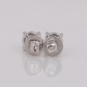 Luxueux rond coupe laboratoire cultivé diamant platine boucles d'oreilles plaqué or conception personnalisée vis arrière lunette réglage nouveau à la mode pour les femmes - Product Image 4