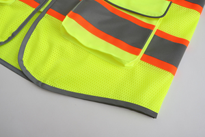 Hi Vis Men Vest <b>Outdoor</b> <b>Safety</b> Warning Jacket with Maximum Comfort High Visibility Reflective Vest for Traffic Purpose - Product Image 6