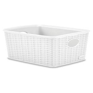 Cesto de Basura Alto Stefanplast ELEGANCE 25x19x10cm Blanco, Cesta de Almacenamiento - Product Image 1