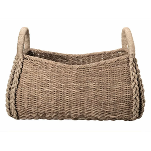 Panier en osier de rangement en jonc de mer naturel de nouveau design avec poignées accent charmant pour la maison du Vietnam - Product Image 2