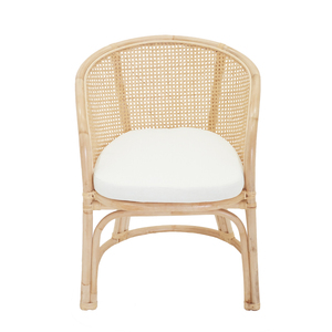 Silla de comedor de ratán natural sólido moderno Luslay con cojines de respaldo tejidos para comedor interior o exterior o uso en apartamentos - Product Image 6