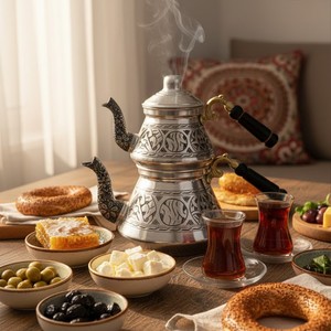 กาน้ำชาคอปเปอร์เซลจุคทรงคอห่าน ดีไซน์โดดเด่น - Product Image 1