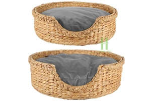 Cama para mascotas de lavado blanco de algas marinas naturales con cojín Cama para mascotas de algas marinas para gatos y perros Hecho a mano y OEM en Vietnam - Product Image 6