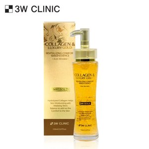 Suero Facial y para Ojos 3W Clinic Comfort Gold for Essence 150ml, Lujoso, Revitalizante, Antiarrugas y Reductor de Poros, para Uso Doméstico OBM - Product Image 1