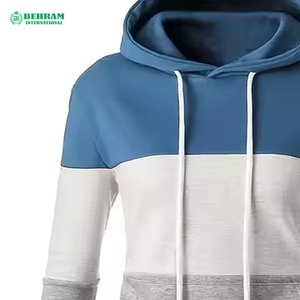 Sudadera con capucha informal para mujer, con cremallera, colores personalizados, precio al por mayor, mangas largas, sudaderas con capucha para hombre, diferentes tallas, 100% algodón - Product Image 3