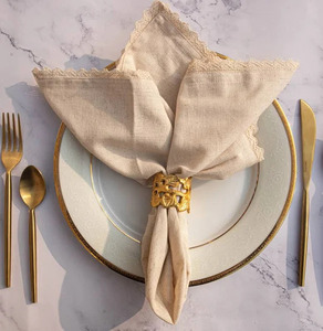 Ronds de serviette de qualité supérieure ajoutent une touche de classe à votre salle à manger Ronds de serviette décoratifs parfaits pour les occasions formelles et décontractées - Product Image 1