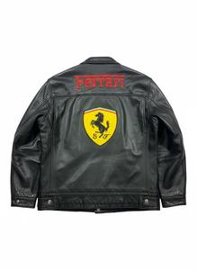 Blouson de moto style F1 en cuir de vachette véritable, imperméable, respirant, haute qualité, broderie personnalisée, fourrure de renard, fermeture éclair, hiver - Product Image 2