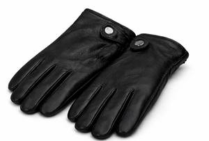 Gants tactiques flexibles texturés à poignets droits anti-écrasement en coton noir pour une utilisation générale, une fanfare, par temps froid - Product Image 3