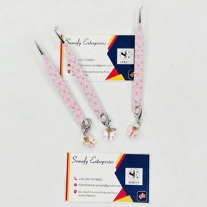 Pinzas para Extensión de Pestañas con Diseño de Mariposa, Punta Curva de Fibra, Acero Inoxidable, Duraderas y Precisas, Caja Personalizada para Extensión de Pestañas de Volumen - Product Image 5