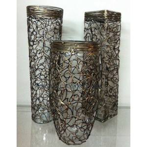 Ensemble de 3 Vases à fleurs en métal de couleur noire pour décoration de table Design fabuleux Vases et pots à fleurs pour la maison au prix le plus bas - Product Image 6