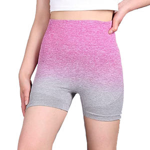 กางเกงขาสั้นออกกำลังกายเอวสูงไร้ตะเข็บสำหรับผู้หญิง ช่วยกระชับหน้าท้อง ยกกระชับสะโพก เหมาะสำหรับปั่นจักรยาน วิ่ง และฟิตเนส - Product Image 4