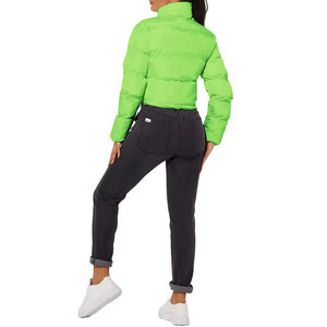 Chaqueta Corta Acolchada Elegante para Mujer, Cálida, Estilo Casual, Cuello Alto, Manga Larga, Bolsillos, Ropa de Calle, Cortavientos - Product Image 2