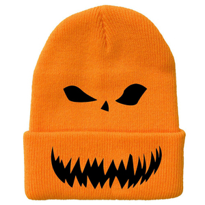 Gorro cálido Sin borde tejido Jacquard de doble cara con estampado de letras y Calaveras con logotipo personalizado 2025 - Product Image 3