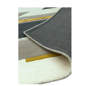 Haute qualité indien touffeté à la main laine Viscose tapis tapis matrice losange moutarde peluche Pile 1 pièce quantité minimale de commande en gros - Product Image 5